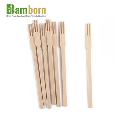 Meyve Servisi için Bambu Çatallar